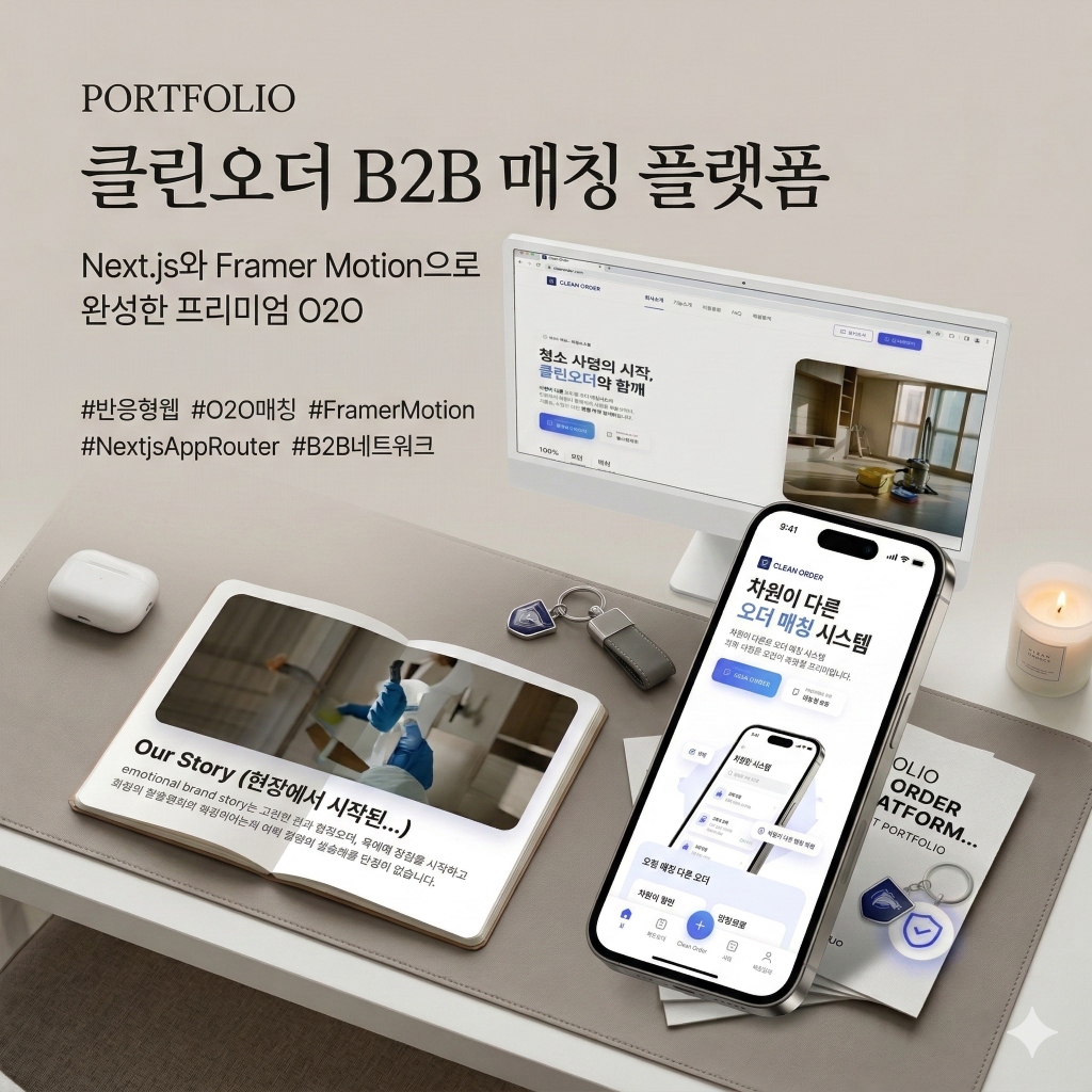 클린오더 B2B 랜딩페이지